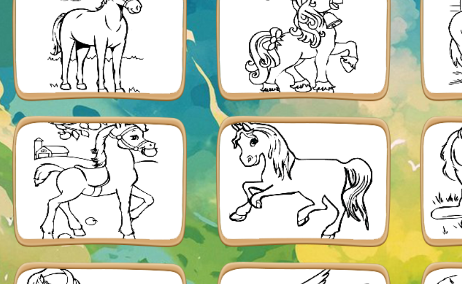 Image Horse Coloring Book